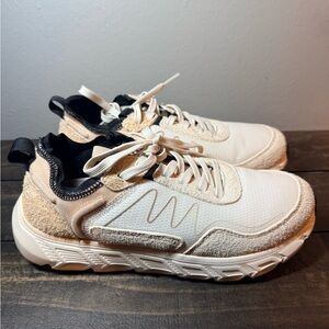 Vionic Cream and Black Shoes